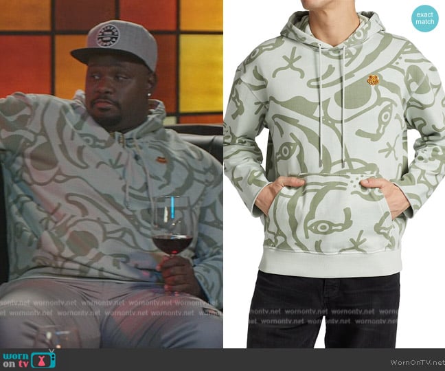 Kenzo Tiger Printed Hoodie worn by Sherm Jones (Carl Tart) on Grand Crew