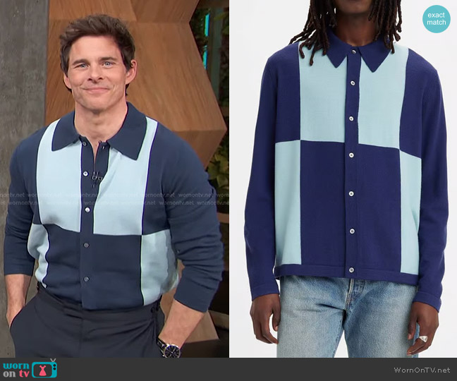 Levis Long Sleeve Knit Shirt worn by James Marsden on Access Hollywood