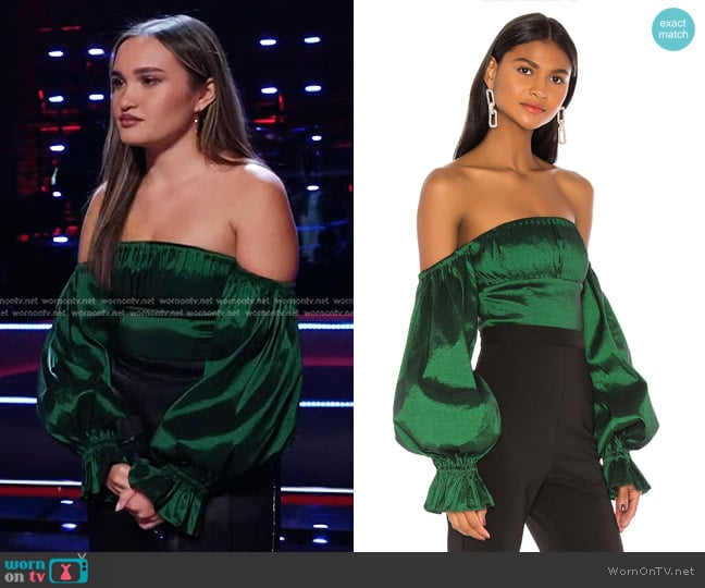 Lovers and Friends Fraya Top worn by Kala Banham on The Voice