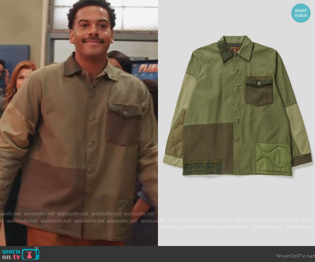 Maharishi Upcycled Utility Shirt worn by Zack Fox (Zack Fox) on Abbott Elementary