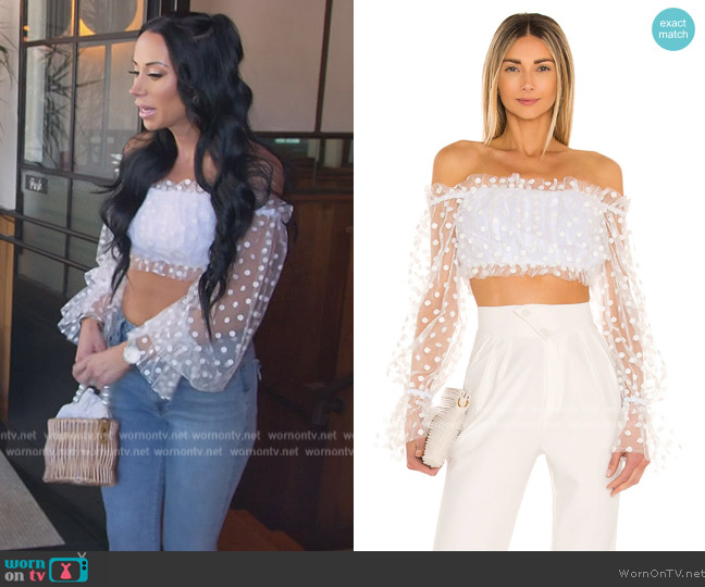 Majorelle Baby Bye Bye Top worn by  on The Real Housewives of New Jersey