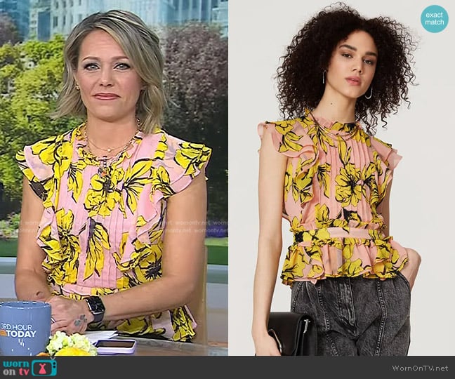 Marissa Webb Collective Peony Ruffle Blouse worn by Dylan Dreyer on Today