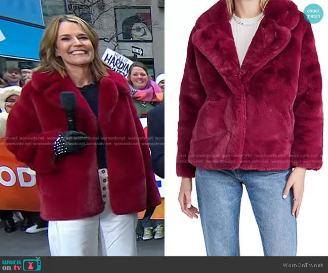 Apparis Milly Coat worn by Savannah Guthrie on Today