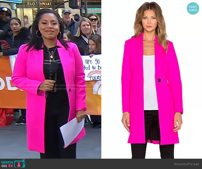 Milly Slim Coat worn by Sheinelle Jones on Today