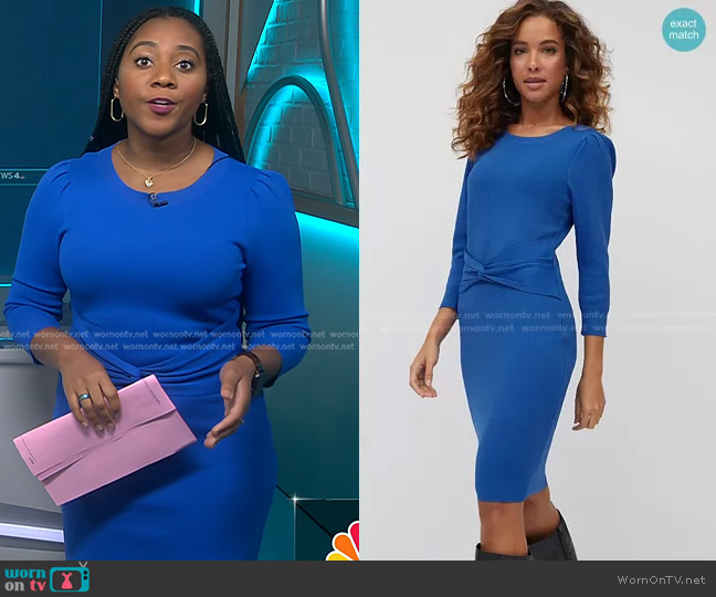 WornOnTV: Kay Angrum’s blue twist-waist dress on NBC News Daily | Kay ...