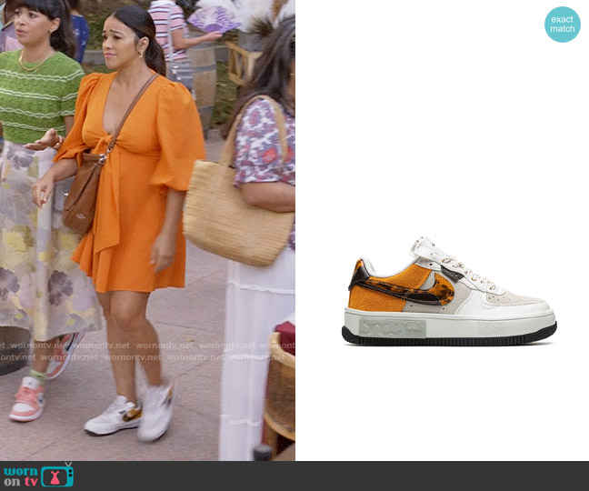 Nike Air Force 1 Fontanka Sneakers worn by Nell Serrano (Gina Rodriguez) on Not Dead Yet