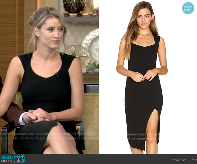 Nookie Captivate Square Neck Midi Dress worn by Katie Biggar on Live with Kelly and Mark