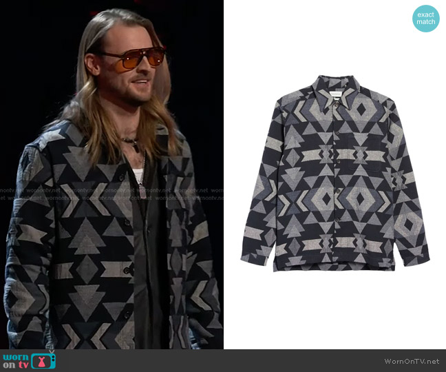 Oliver Spencer Avery Button-Up Overshirt worn by Ross Clayton on The Voice