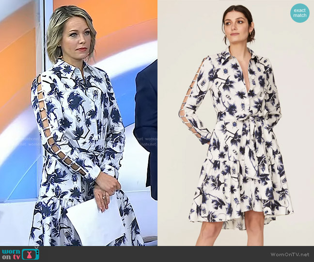 Osman Yousefzada Collective Floral Shirtdress worn by Dylan Dreyer on Today