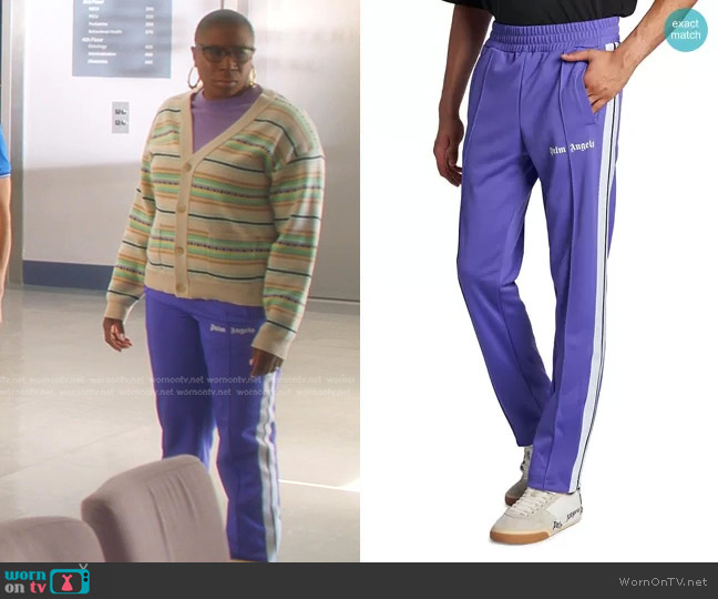 Palm Angels Classic Polyester Track Pants worn by Henrietta Wilson (Aisha Hinds) on 9-1-1