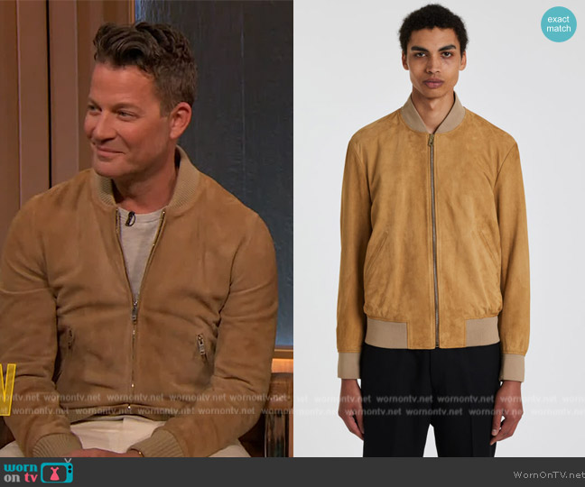 Paul Smith Suede Bomber Jacket worn by Nate Berkus on The Drew Barrymore Show