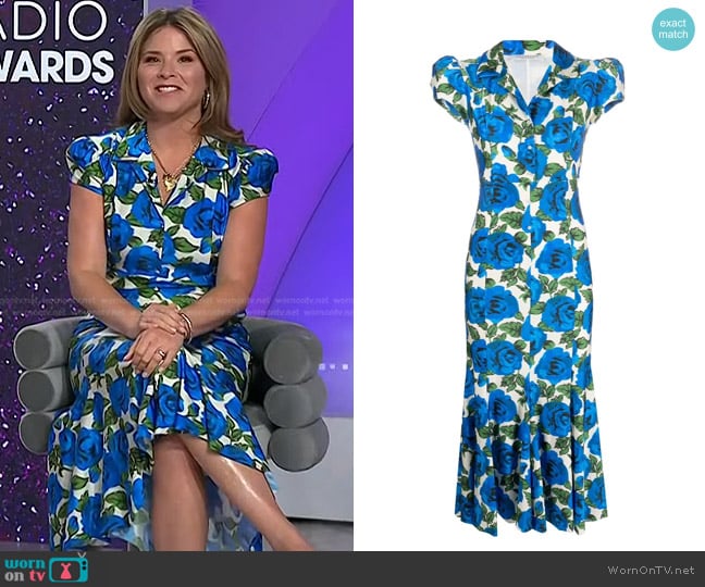 Philosophy Di Lorenzo Serafini Floral Midi Dress worn by Jenna Bush Hager on Today