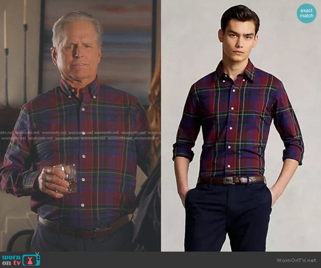 Ralph Lauren Classic Fit Twill Shirt worn by Phillip (Gregory Harrison) on 9-1-1