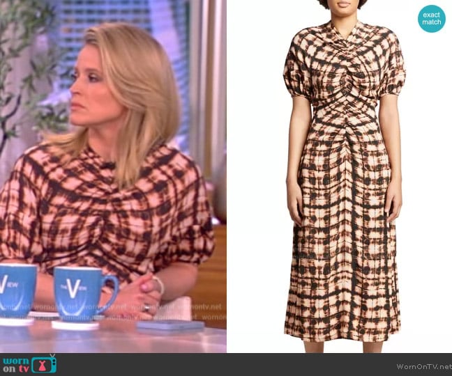 Proenza Schouler Tie-Dye Cinched Dress worn by Sara Haines on The View