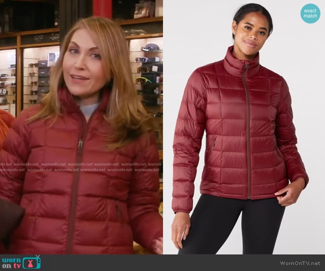 WornOnTV: Lori’s red puffer down jacket on Good Morning America | Lori ...