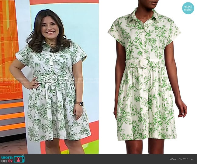 Rachel Parcell Printed Cotton Minidress worn by Adrianna Barrionuevo Brach on Today