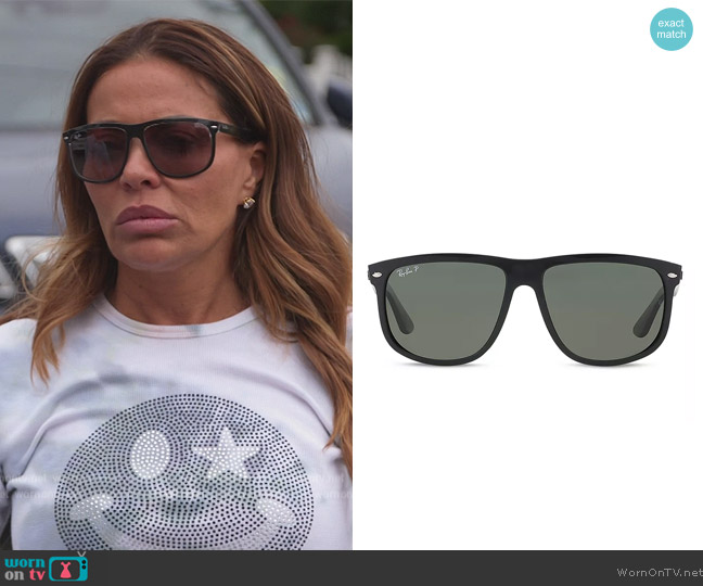 Ray-Ban RB4147 Boyfriend Square Sunglasses worn by  on The Real Housewives of New Jersey