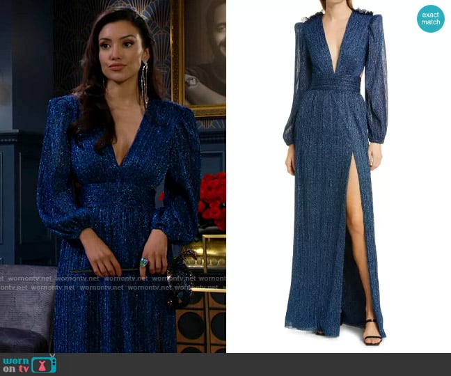 Rebecca Vallance Jagger Gown worn by Audra Charles (Zuleyka Silver) on The Young and the Restless