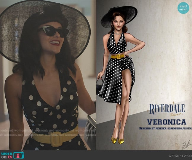 Rebekka Sorensen Kjelstrup Custom Dress worn by Veronica Lodge (Camila Mendes) on Riverdale