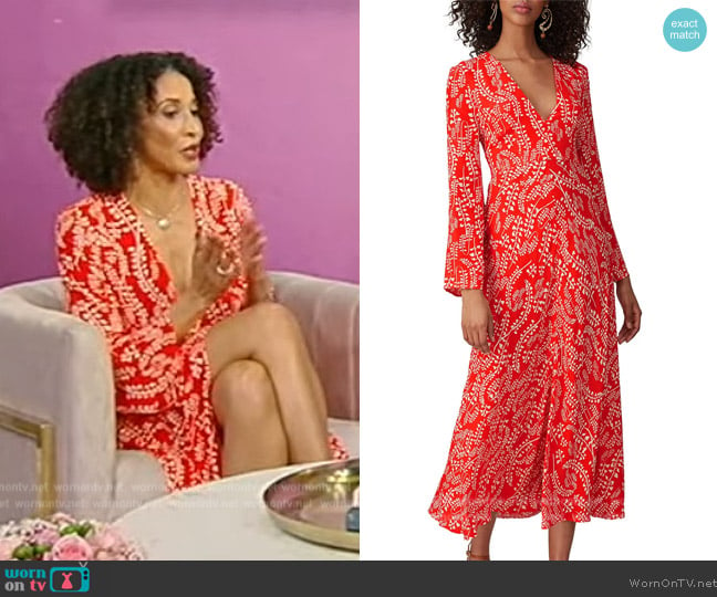 Rixo Sonja Dress worn by Laura Cathcart on Tamron Hall Show