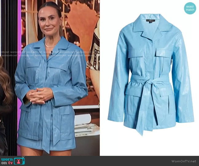 Rails Romily Belted Faux Leather Jacket worn by Keltie Knight on E! News