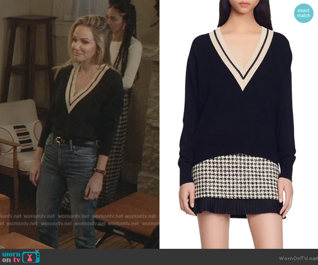 Sandro Bridget Wool & Cashmere Blend Sweater worn by Laura Baker (Monet Mazur) on All American