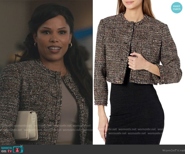 Theory Short Cropped Tweed Jacket worn by Diandra Lyle (Diandra Lyle) on Bel-Air