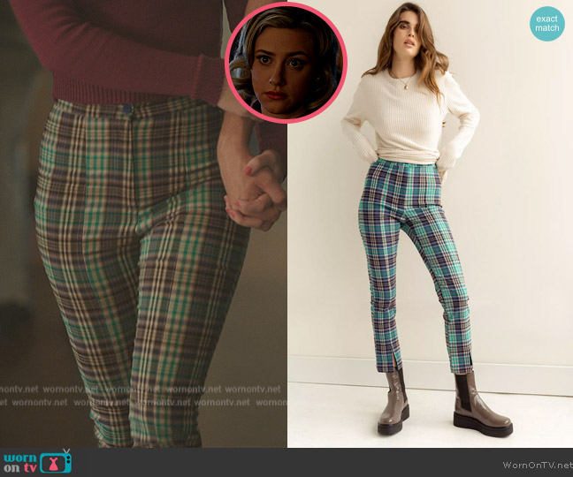 Urban Outfitters Tessa Plaid Pants worn by Betty Cooper (Lili Reinhart) on Riverdale