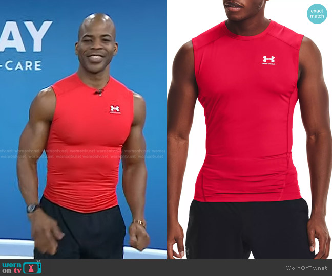 Under Armour HeatGear Compression Shirt worn by Ngo Okafor on Today
