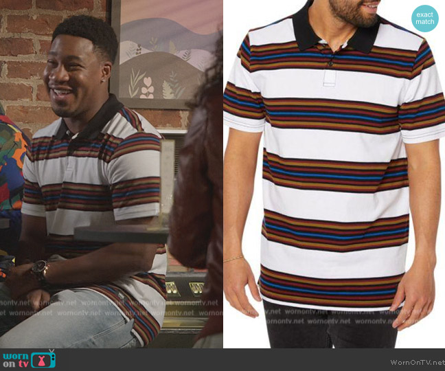 Vans Akin Polo Shirt worn by Anthony Holmes (Aaron Jennings) on Grand Crew