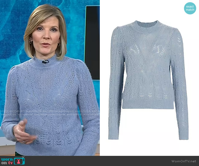 WornOnTV: Kate Snow’s blue pointelle knit sweater on Today | Clothes ...