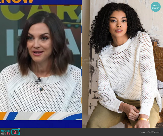 Able Taylor Mesh Sweater worn by Paula Faris on Good Morning America
