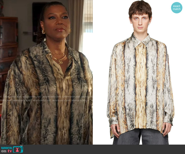 Acne Studios Fur Print Shirt worn by Robyn McCall (Queen Latifah) on The Equalizer