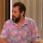 Adam Sandler’s palm print polo on The Drew Barrymore Show