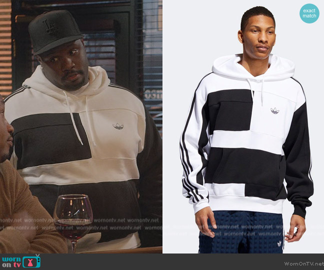 Adidas Colorblock Hoodie worn by Sherm Jones (Carl Tart) on Grand Crew