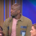 Akbar Gbaja-Biamila’s quilted patch jacket on CBS Mornings