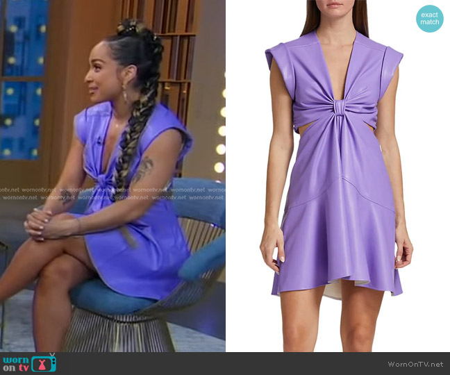A.L.C. Lexi Coated Cut-Out Minidress worn by Robin Arzón on Good Morning America
