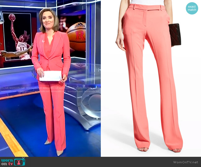WornOnTV: Margaret’s coral pink suit on CBS Evening News | Margaret ...