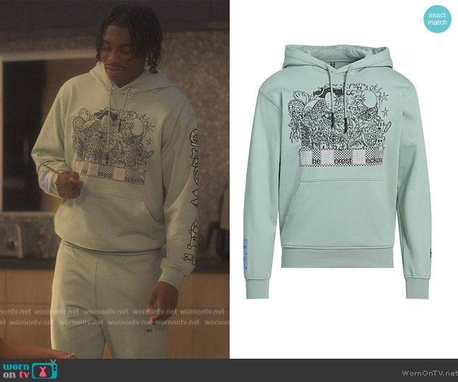 McQ Alexander McQueen Hooded Sweatshirts worn by Zeke (Ceyair J Wright) on Grown-ish