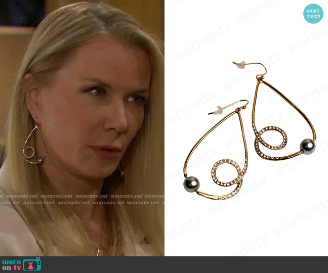 Alexis Bittar Liquid Coil Earrings worn by Brooke Logan (Katherine Kelly Lang) on The Bold and the Beautiful