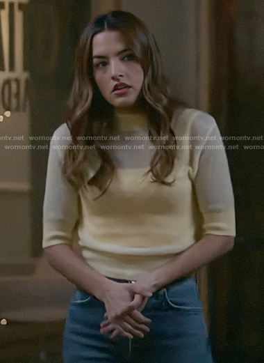 Allegra's yellow sweater on The Flash