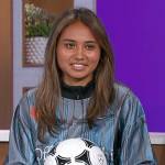 Alyssa Thompson’s blue soccer jersey on The Talk