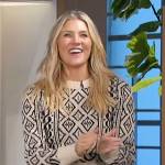 Amanda’s geometric knit sweater on The Talk