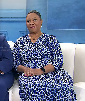 WornOnTV: Amie Williams's blue leopard print dress on Today | Clothes and  Wardrobe from TV