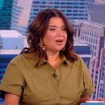 Ana’s khaki belted midi dress on The View