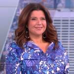 Ana’s blue floral print jumpsuit on The View