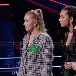 Ana Heichel’s plaid blazer on The Voice