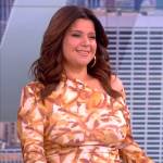 Ana’s floral printed one shoulder dress on The View
