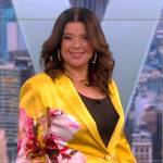 Ana’s yellow floral print blazer on The View