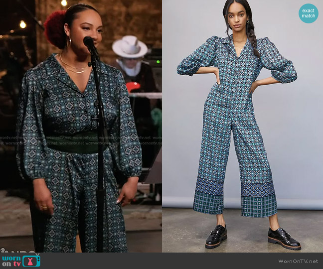 Anthropologie Morgan Jumpsuit worn by Cait Martin on The Voice